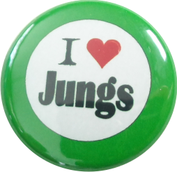 I love Jungs Button grün